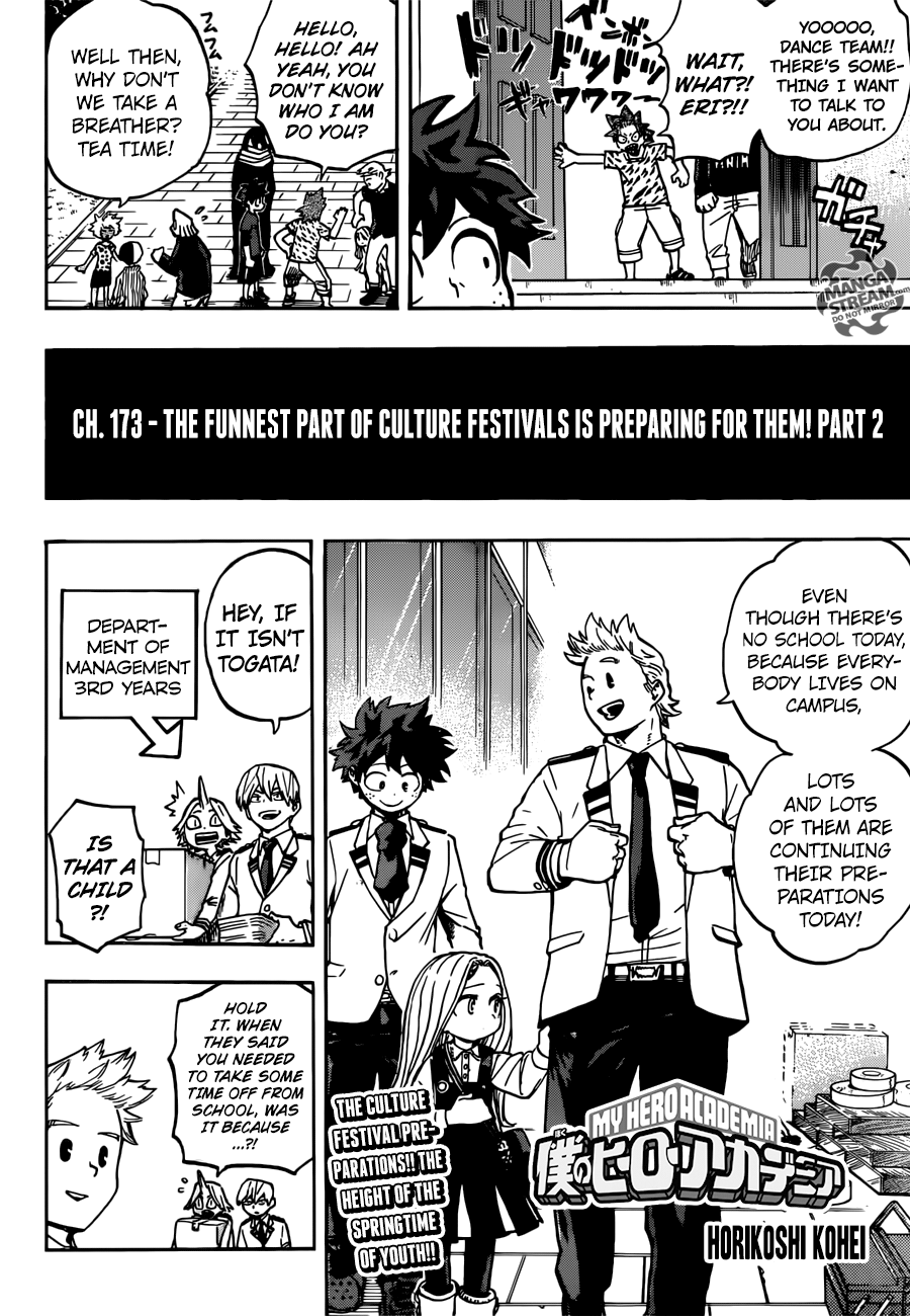 My Hero Academia, chapter 173