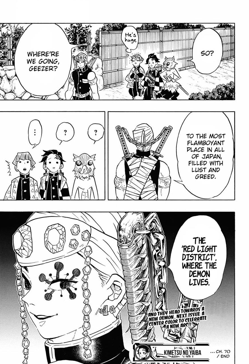 Demon Slayer, chapter 70