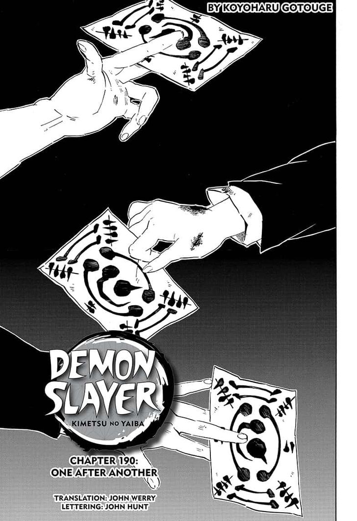 Demon Slayer, chapter 190