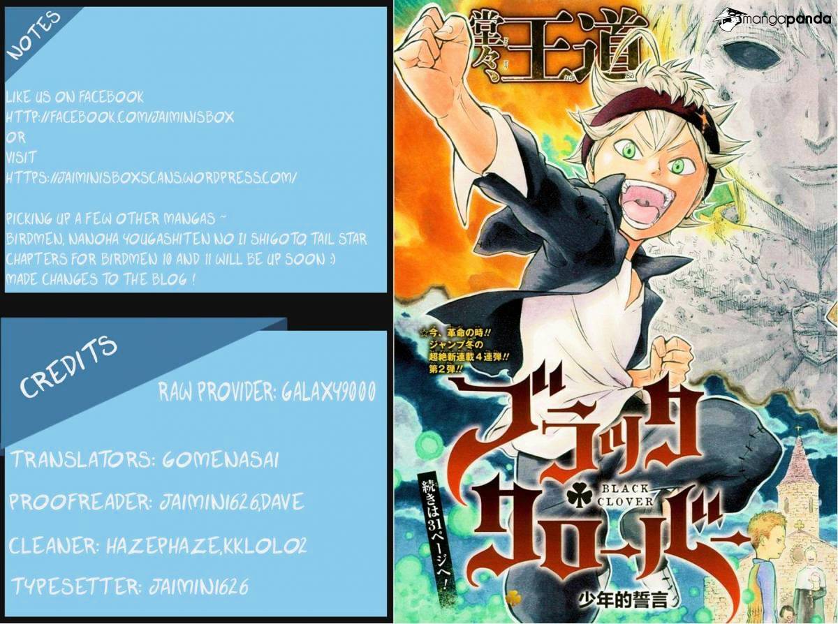 Black Clover, Chapter 9