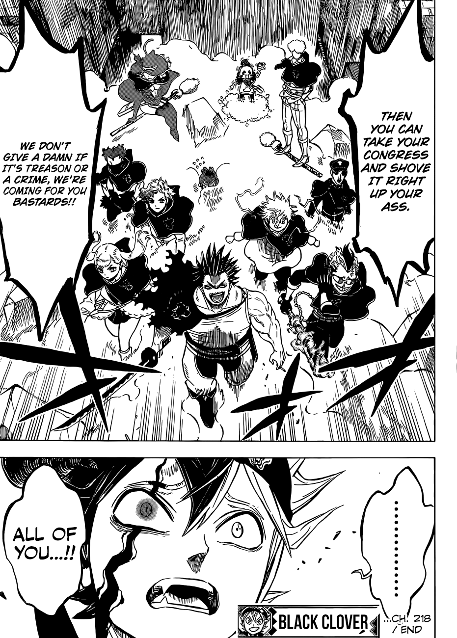 Black Clover, Chapter 218