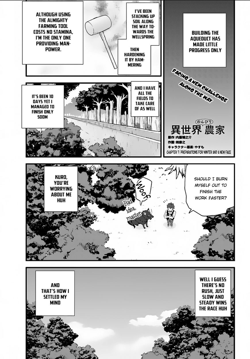 Isekai Nonbiri Nouka, chapter 7