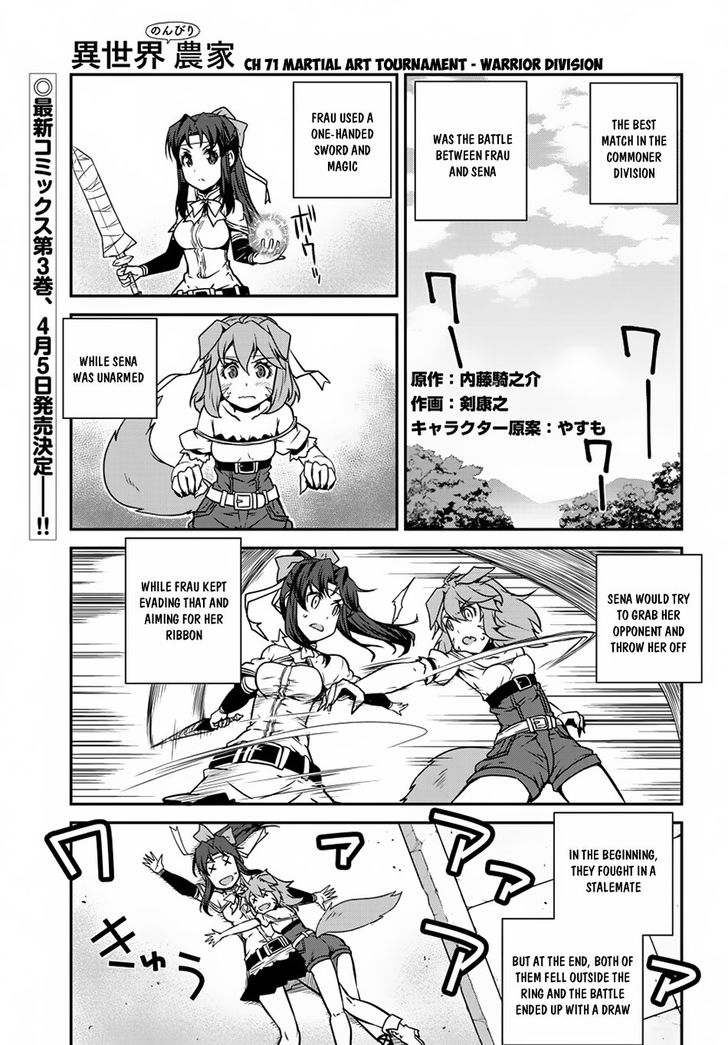 Isekai Nonbiri Nouka, chapter 71