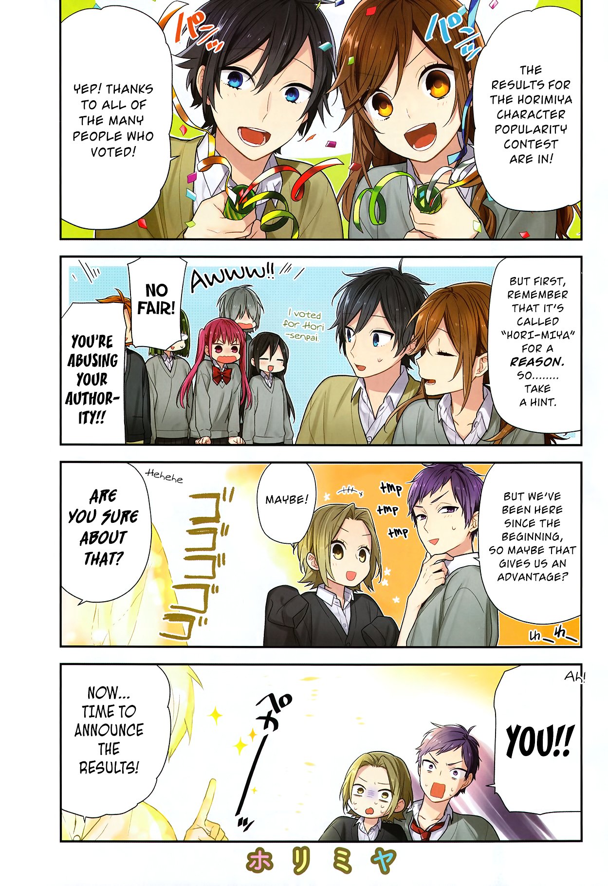 Horimiya, chapter 72