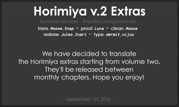 Horimiya, chapter 13.5