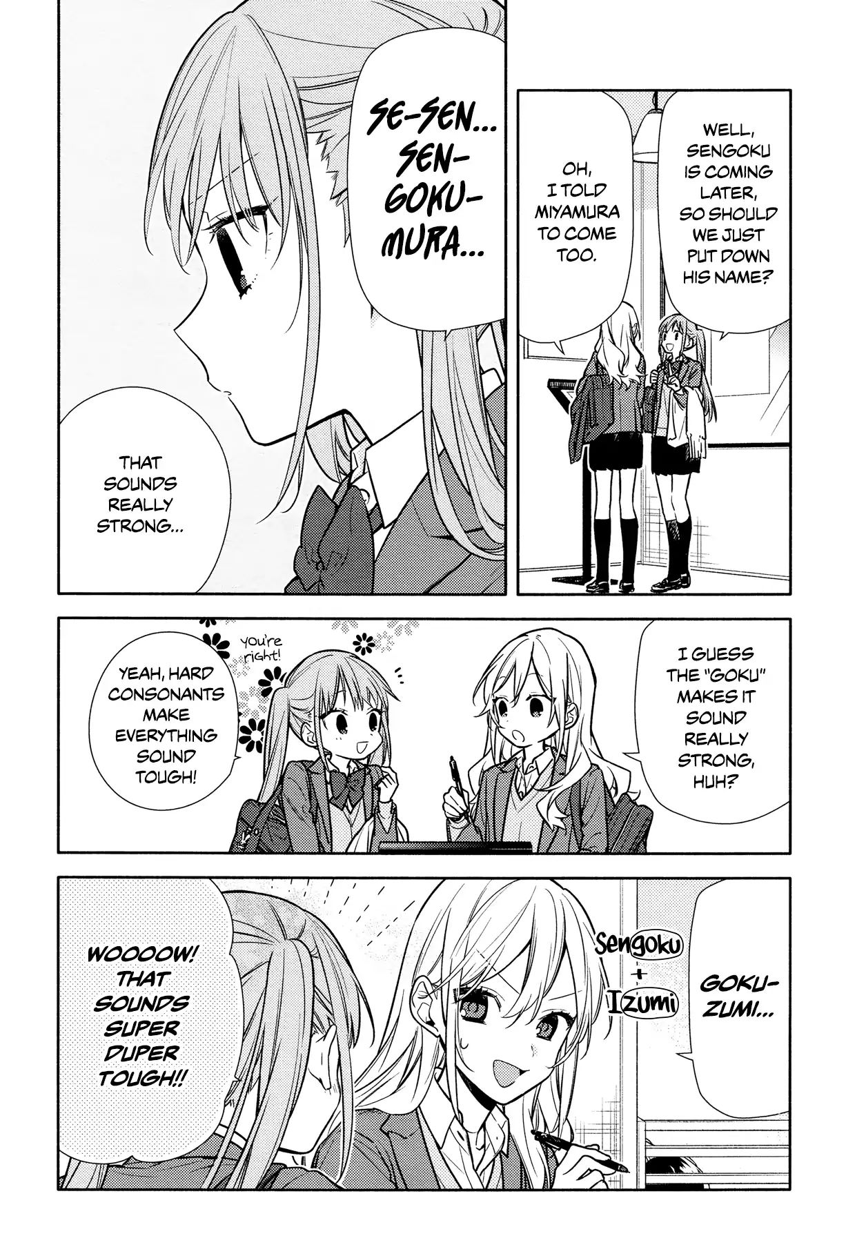 Horimiya, chapter 102