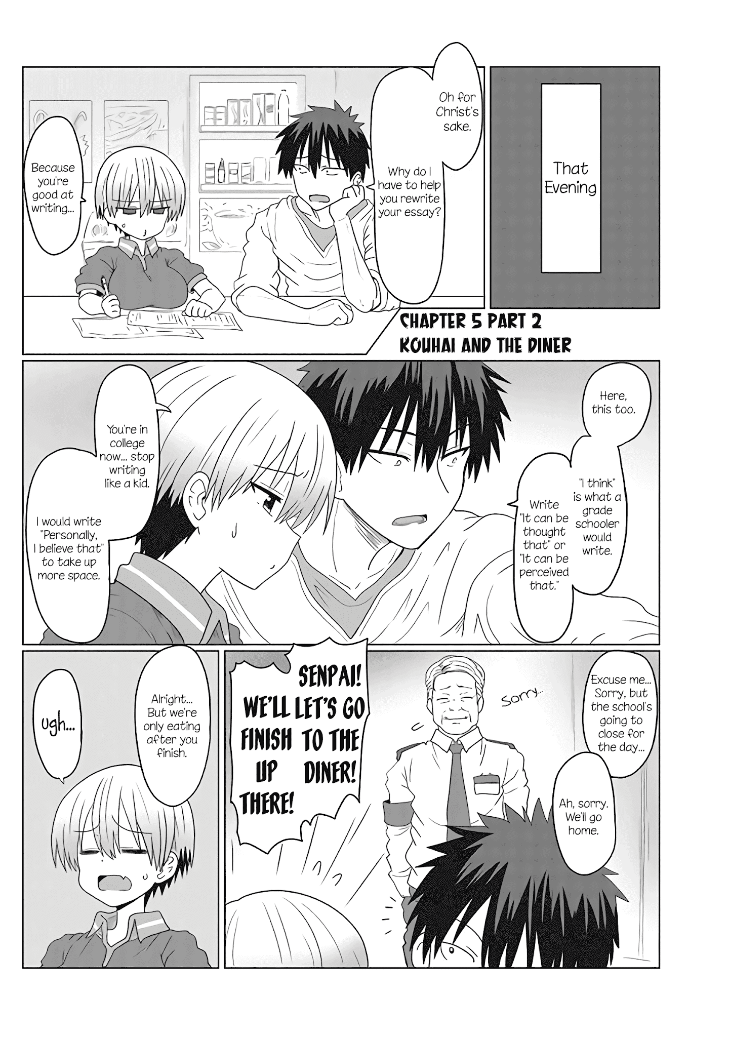 Uzaki-chan Wants to Hang Out!, Chapter 5.2