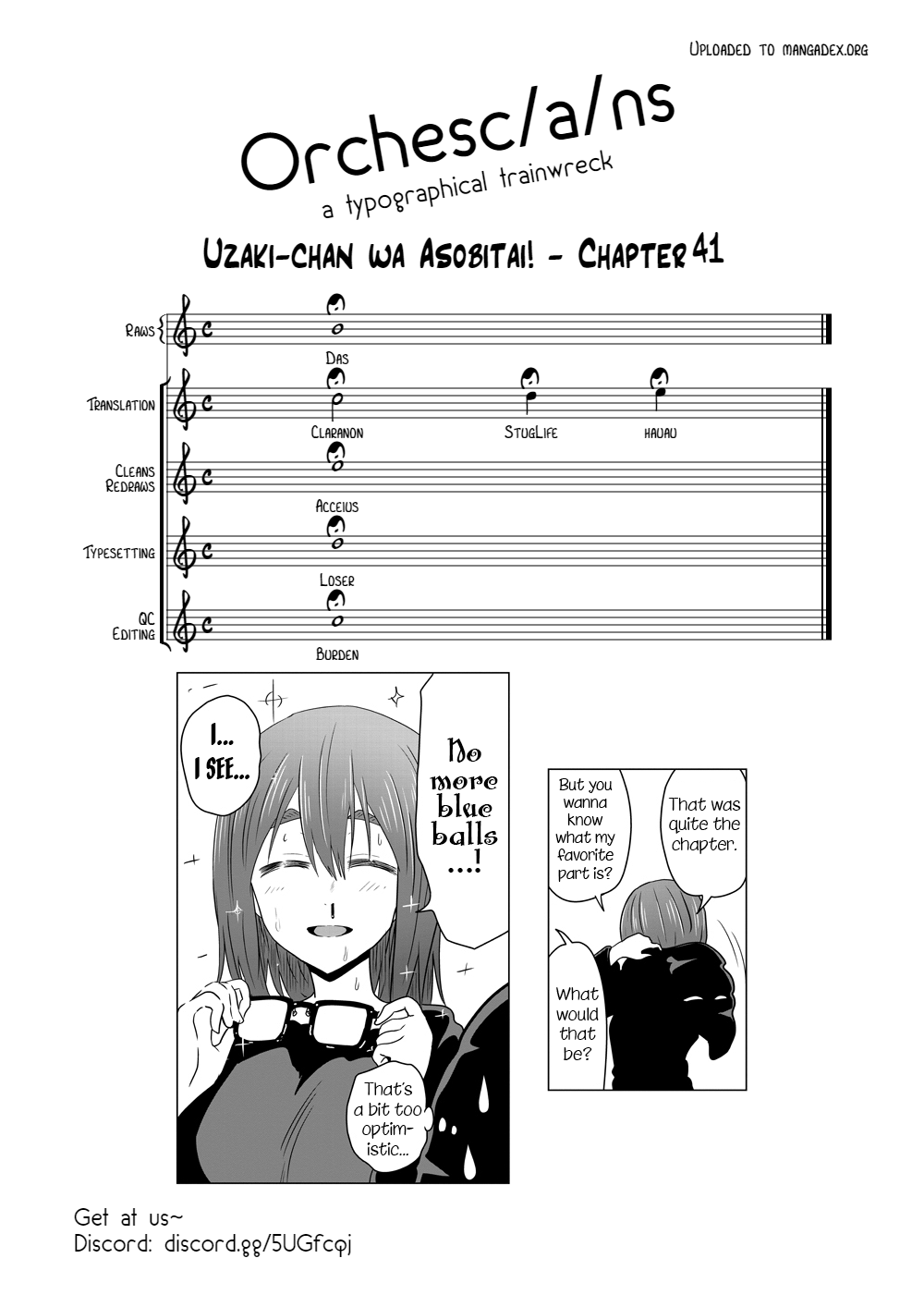 Uzaki-chan Wants to Hang Out!, Chapter 41