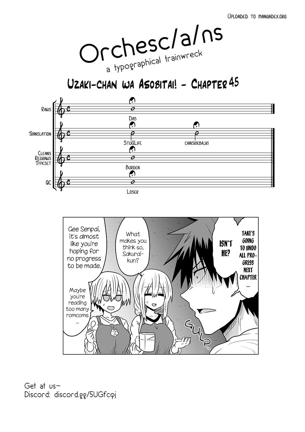 Uzaki-chan Wants to Hang Out!, Chapter 45