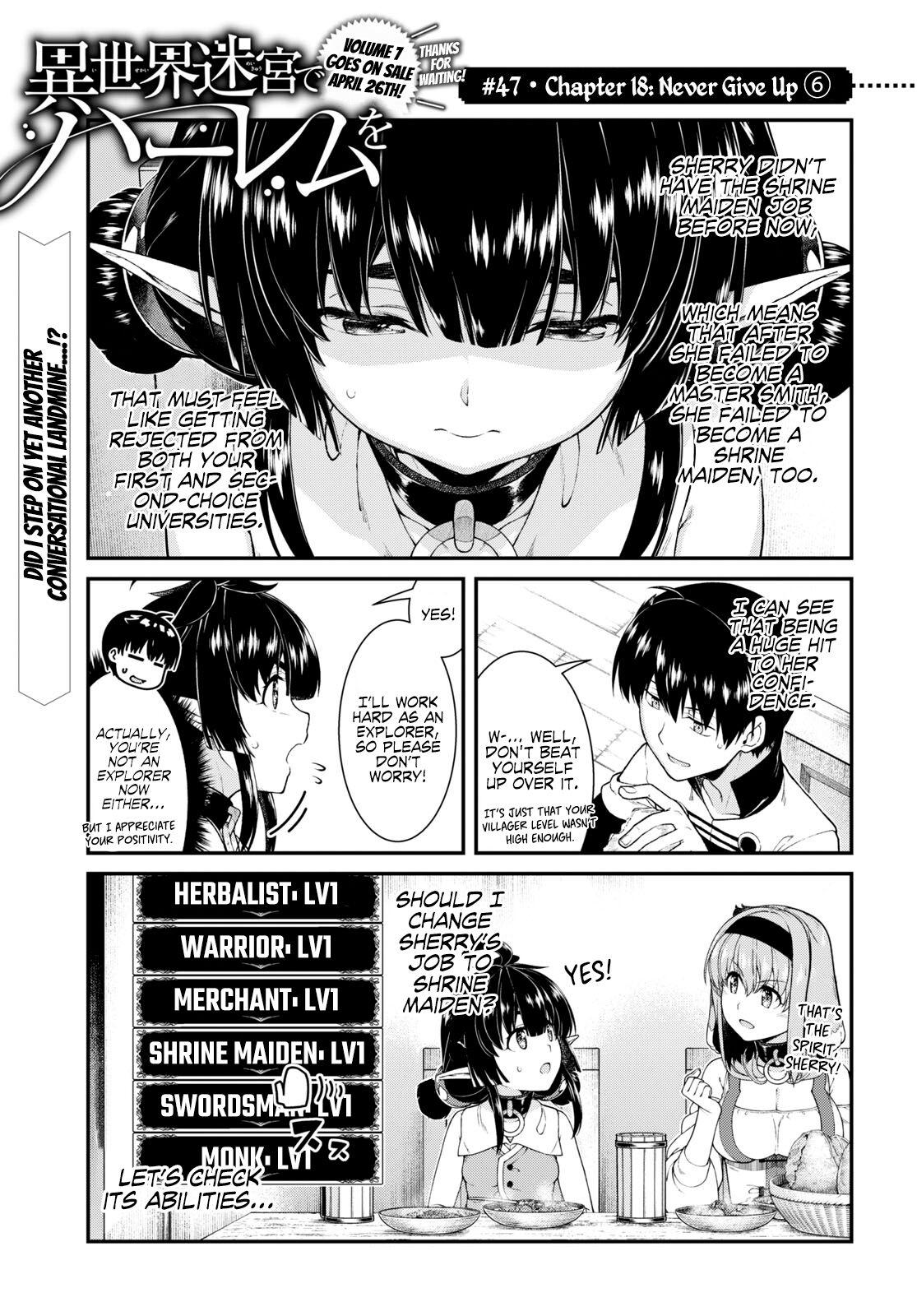 Isekai Meikyuu de Harem o, chapter 47