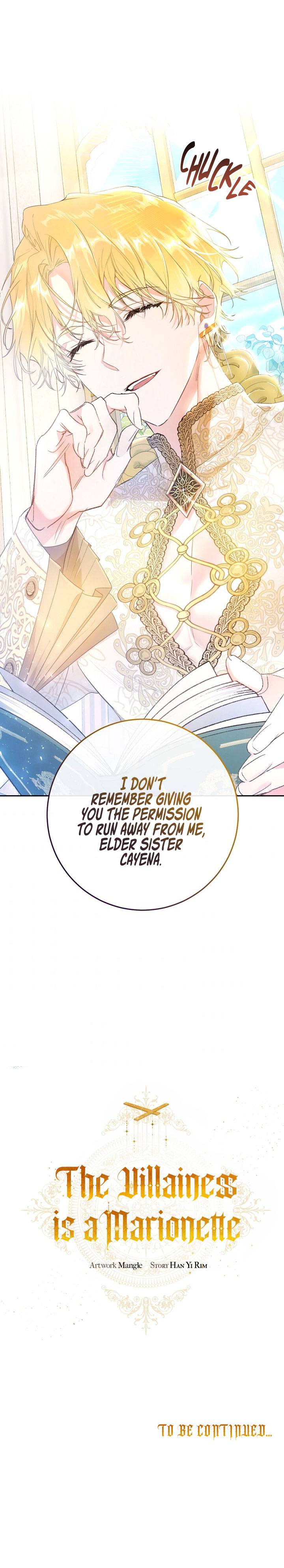 The Villainess is a Marionette, Chapter 31