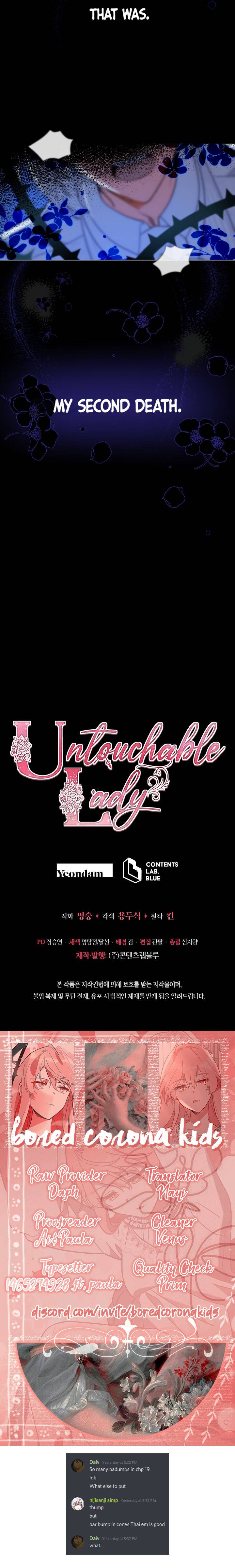 Untouchable Lady, chapter 19